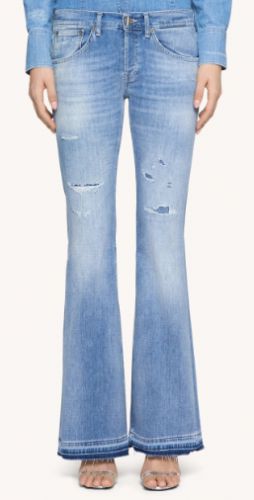 Jeans a zampa Betty gioie e orlo