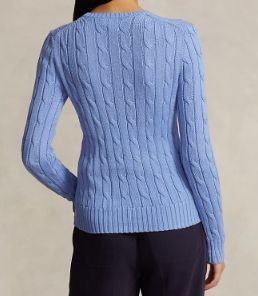 Maglia girocollo a trecce 