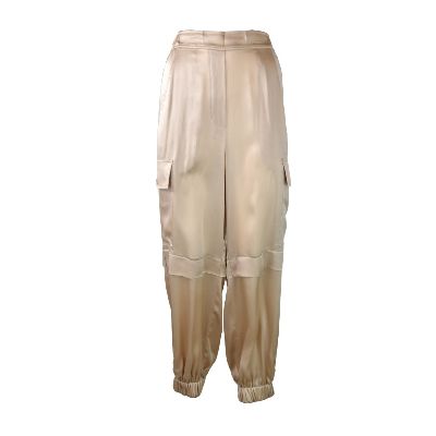 Pantalone cargo con elastico in caviglia