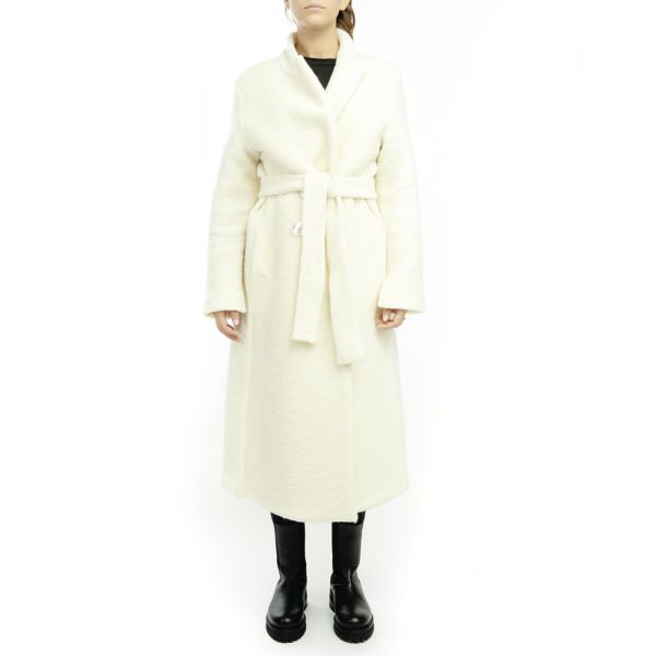 Cappotto doppiopetto con cinta