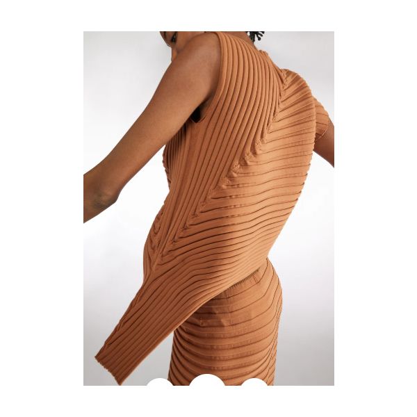 Maglia asimmetrica plissé