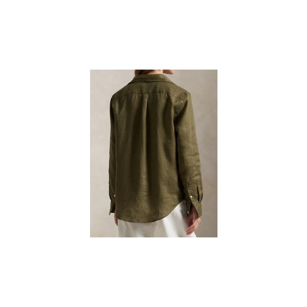 Camicia lino outdoors olive