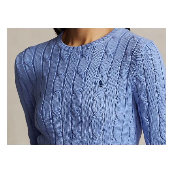 Maglia girocollo a trecce 