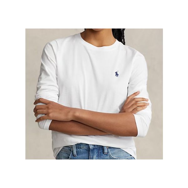 T-shirt girocollo maniche lunghe