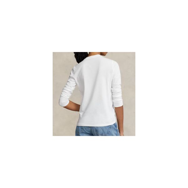 T-shirt girocollo maniche lunghe